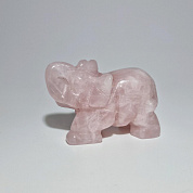 Слон розовый кварц 54*27*37 мм фото