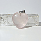 Кулон розовый кварц (сердце) 30*30 мм
