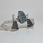 Гарнитур уткинит - черный авантюрин (серьги,кольцо 18,5 р-р). Нейзильбер,швензы серебро