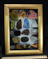 Коллекция минералов "Срезы камня" (под стеклом) 25*185*10 мм