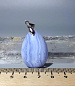 Кулон сапфирин (голубой агат) 23*35 мм