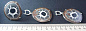 Гарнитур септария (серьги, кольцо 19-21 р-р), мельхиор с покрытием серебра
