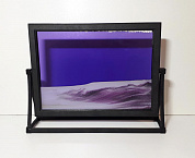 Пересыпной (живой) пейзаж в пластиковой раме, фиолетовый 27,5*22,5 см фото
