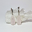 Серьги розовый кварц,граненые (р-р камня 26*12 мм),юв.сплав с покрытием серебра