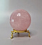 Шар розовый кварц с астеризмом, диаметр 60 мм